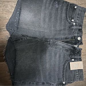 Madewell black Jean shorts never worn